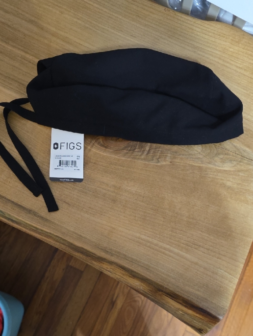 NWT FIGS Surgical Scrub Cap Black Ties On One Size